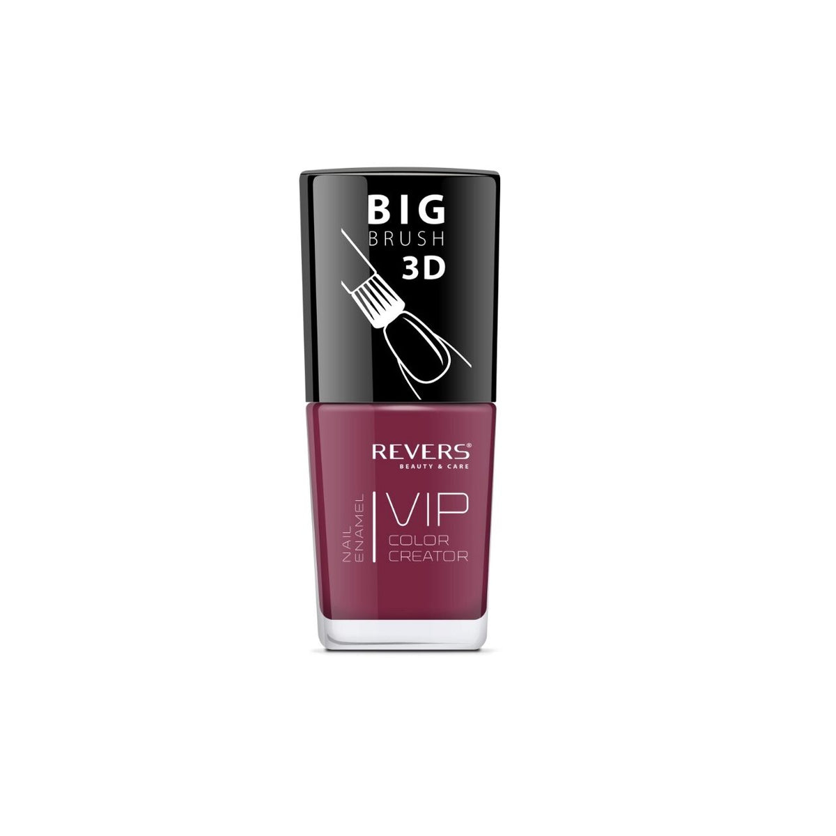 Lac de unghii VIP 3D, N.013 - Vișiniu, 12 ml, Revers Cosmetics