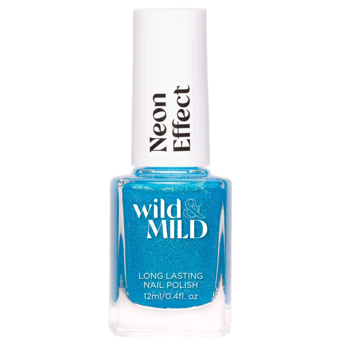 Lac de unghii Wild & Mild Neon Effect, N.01 - Atomic Aqua, 12 ml, Wild & Mild