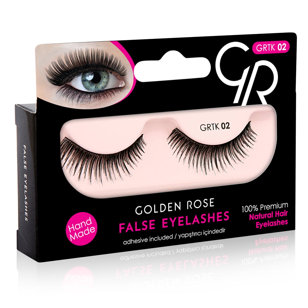 Gene false tip bandă din păr natural + mini adeziv, N.02, Golden Rose