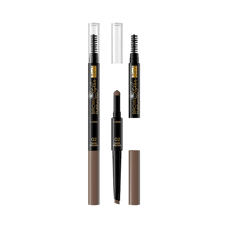 Creion de sprâncene 3în1 Brow Styler, 1.2 gr, Eveline Cosmetics