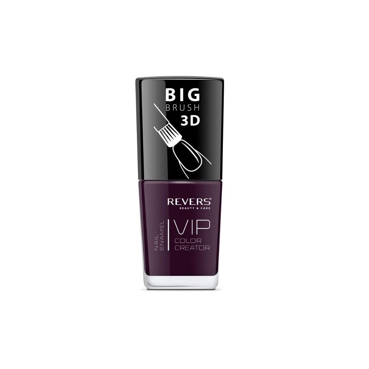 Lac de unghii VIP 3D, N.040 - Purpuriu, 12 ml, Revers Cosmetics