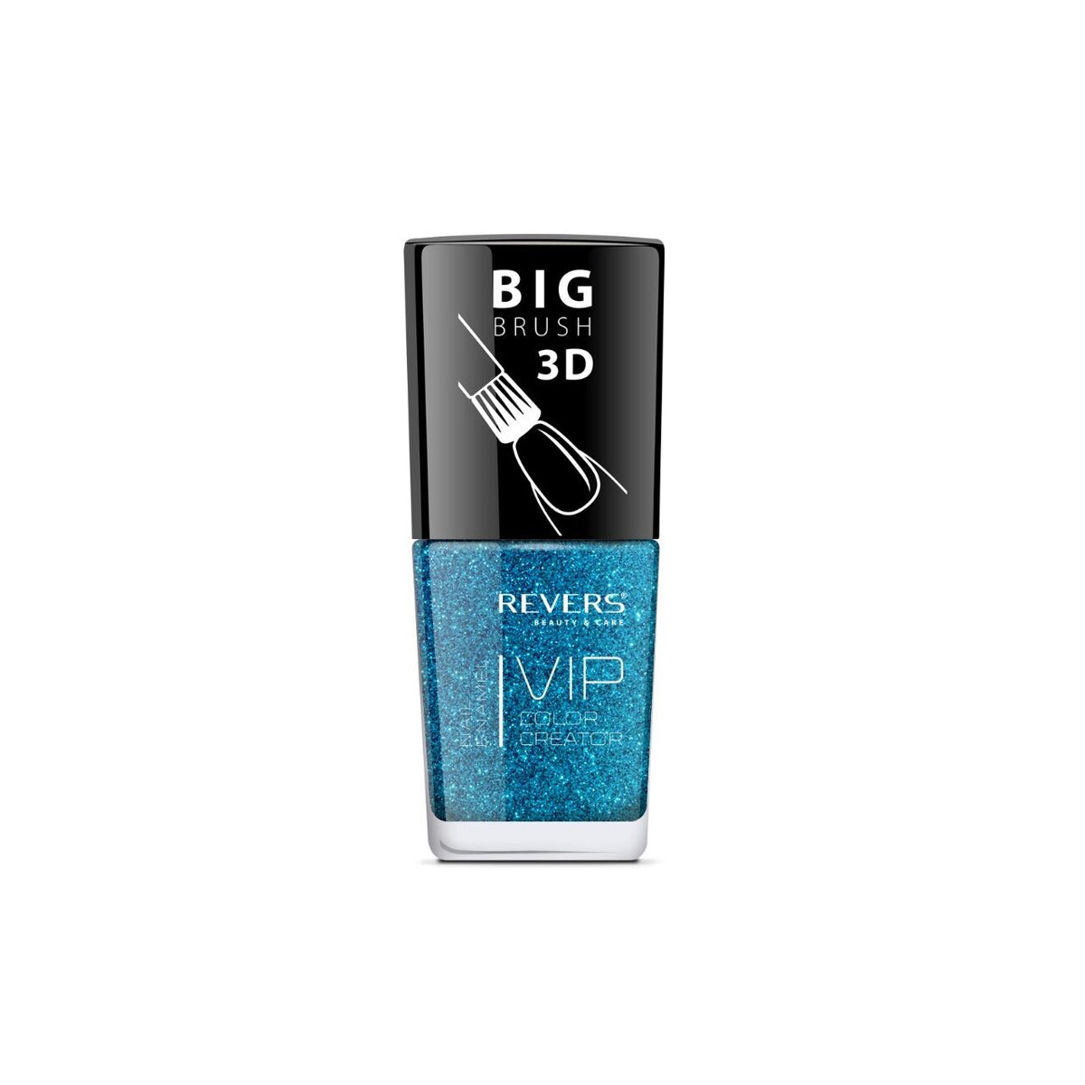 Lac de unghii VIP 3D, N.093 - Albastru sidefat, 12 ml, Revers Cosmetics