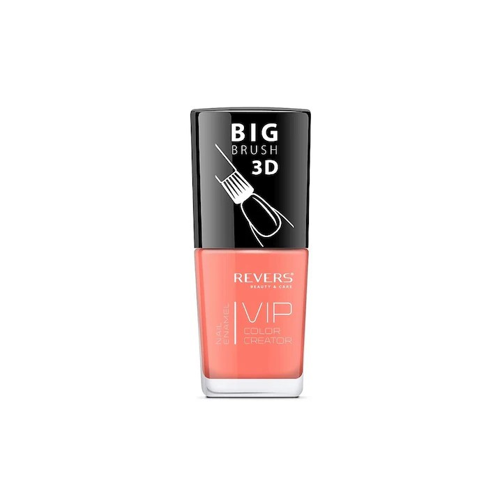 Lac de unghii VIP 3D, N.103 - Portocaliu, 12 ml, Revers Cosmetics