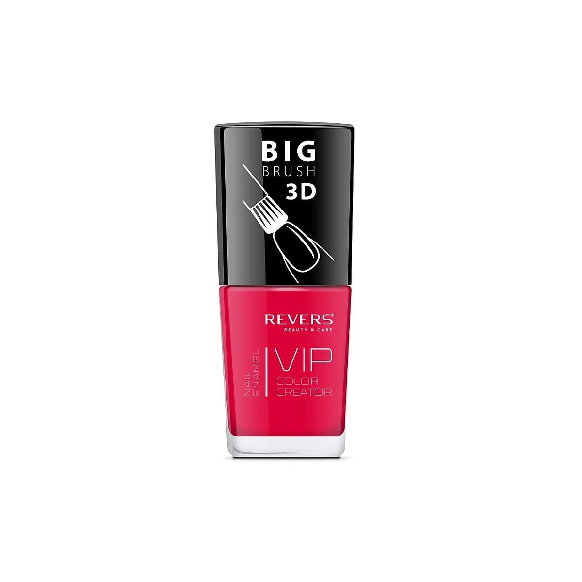 Lac de unghii VIP 3D, N.112 - Roșu ferrari, 12 ml, Revers Cosmetics