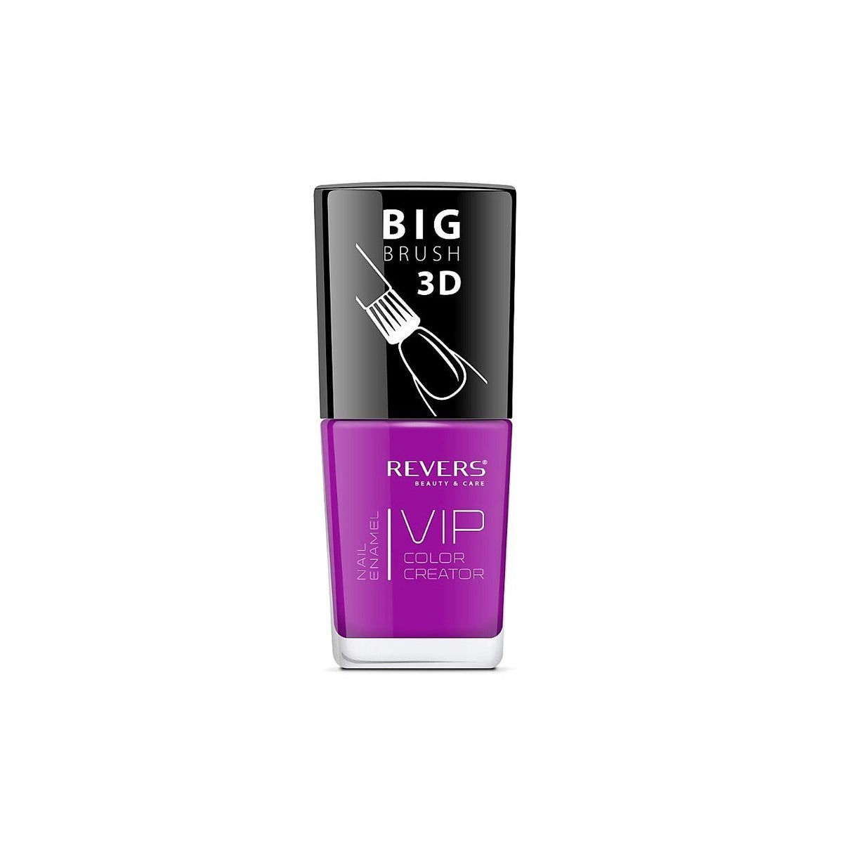 Lac de unghii VIP 3D, N.117 - Mov intens, 12 ml, Revers Cosmetics