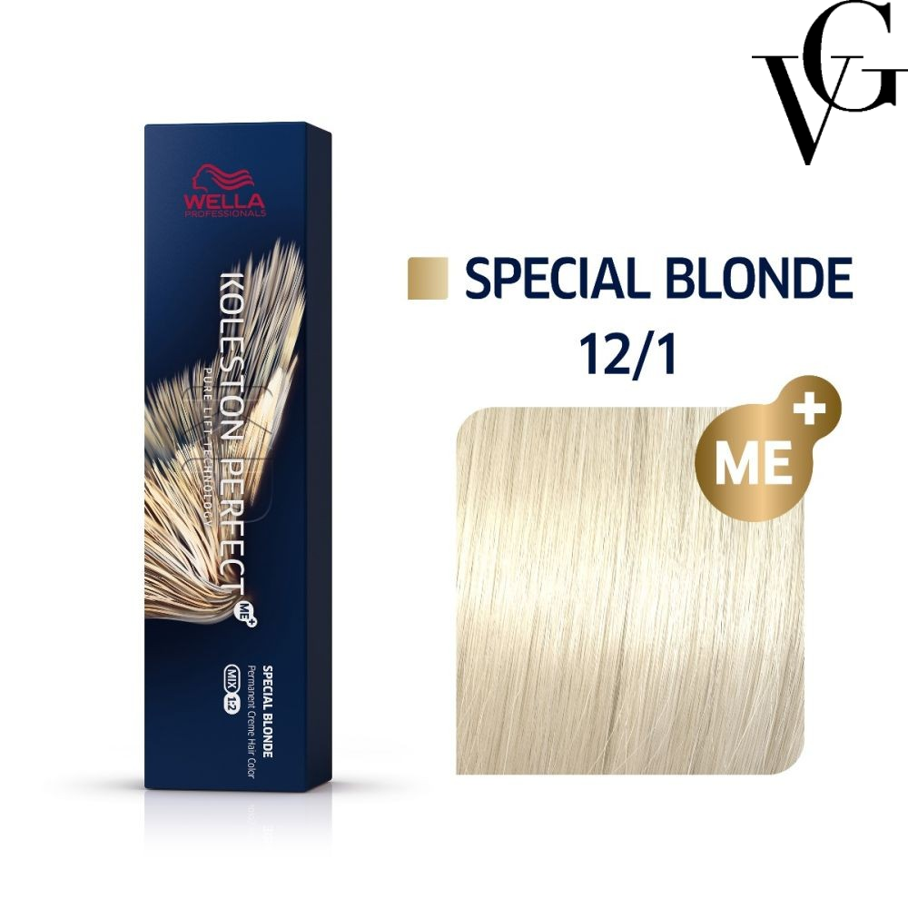 Vopsea de păr Koleston Perfect Me+ 12/1, Blond special cenușiu, 60 ml, Wella Professionals