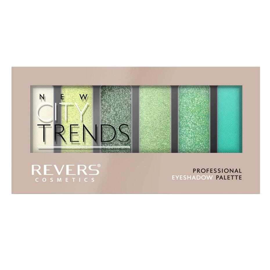 Paletă fard ochi 6 nuanțe New City Trends N.12, 9 gr, Revers Cosmetics