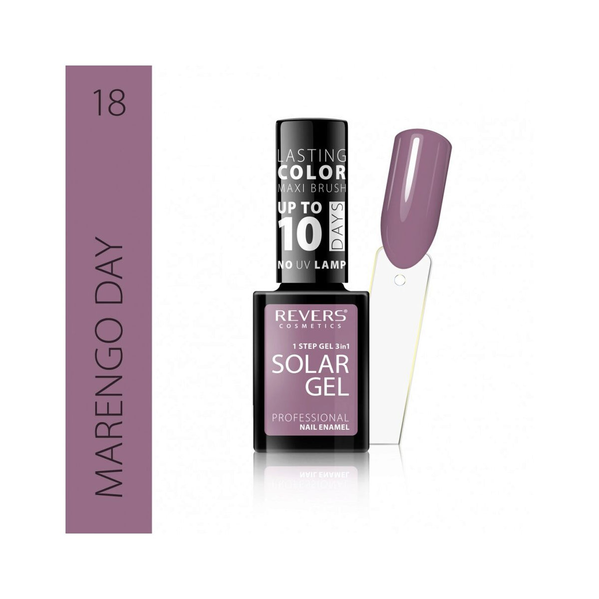 Lac de unghii Solar Gel, N.18 - Marengo day, 12 ml, Revers Cosmetics