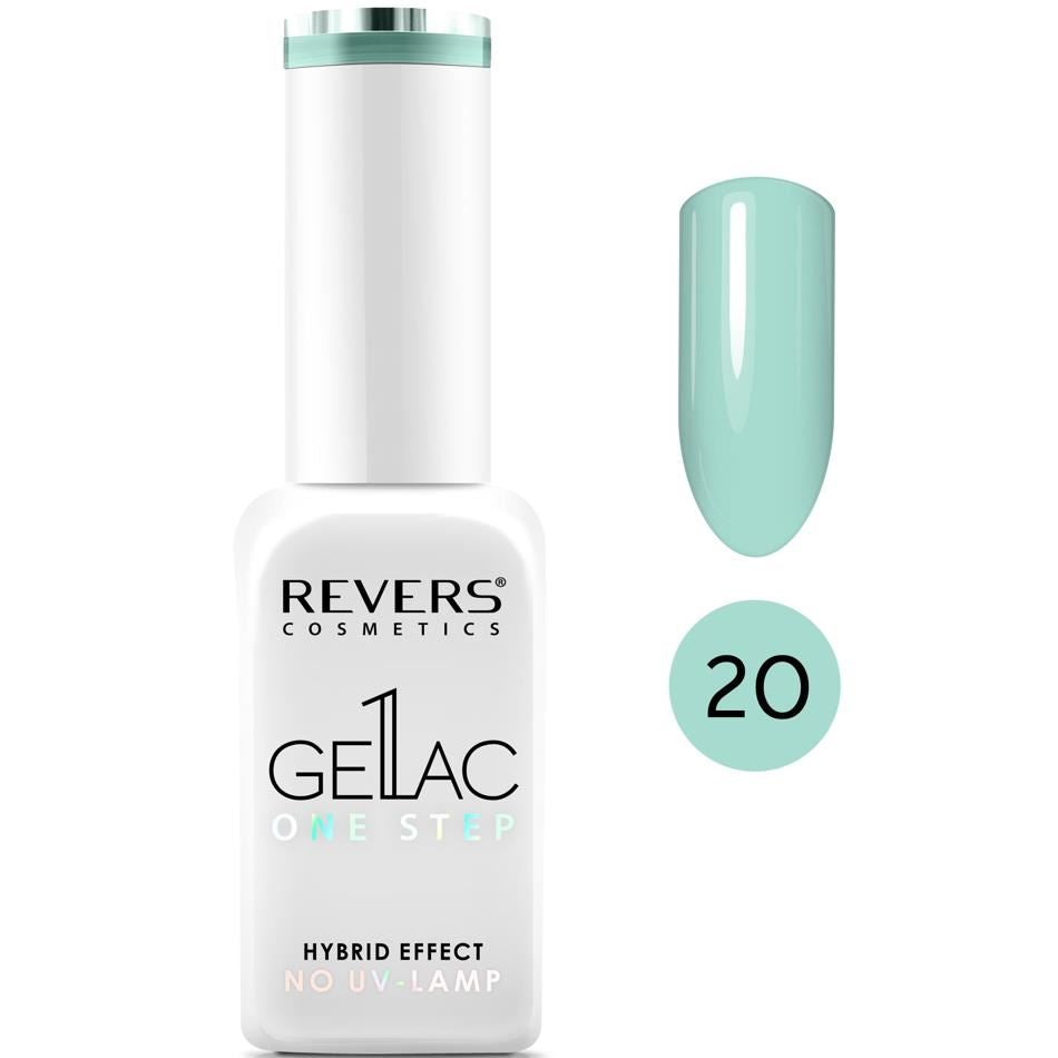 Lac de unghii Gellac 1 Step, N.20 Green Mint, 10 ml, Revers Cosmetics