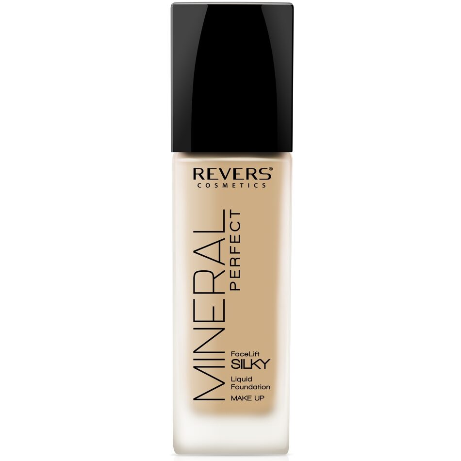 Fond de ten cu pompiță Mineral Perfect N.21 Natural, 40 ml, Revers Cosmetics