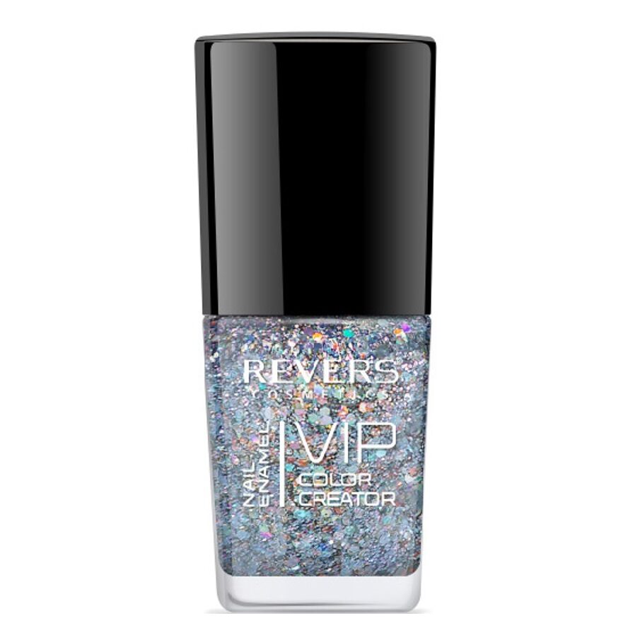 Lac de unghii VIP 3D, N.257 - Sclipici multicolor, 12 ml, Revers Cosmetics