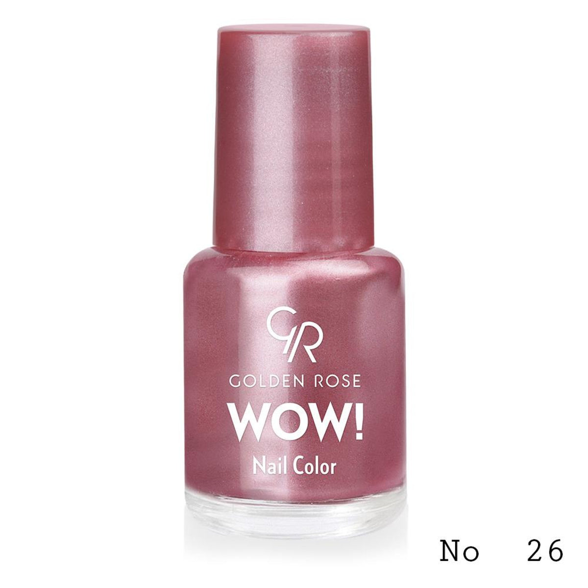 Lac de unghii WOW! Nail Color, 26, 6 ml, Golden Rose