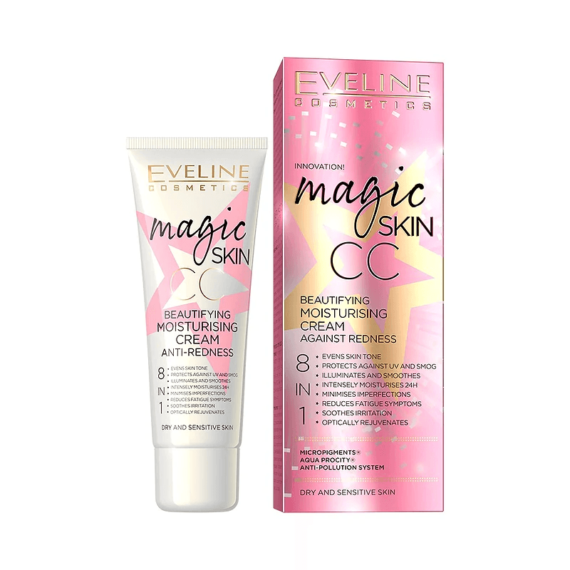 Cremă hidratantă anti-roșeață Magic Skin CC Beautifying Moisturising Cream Against Redness, 50 ml, Eveline Cosmetics