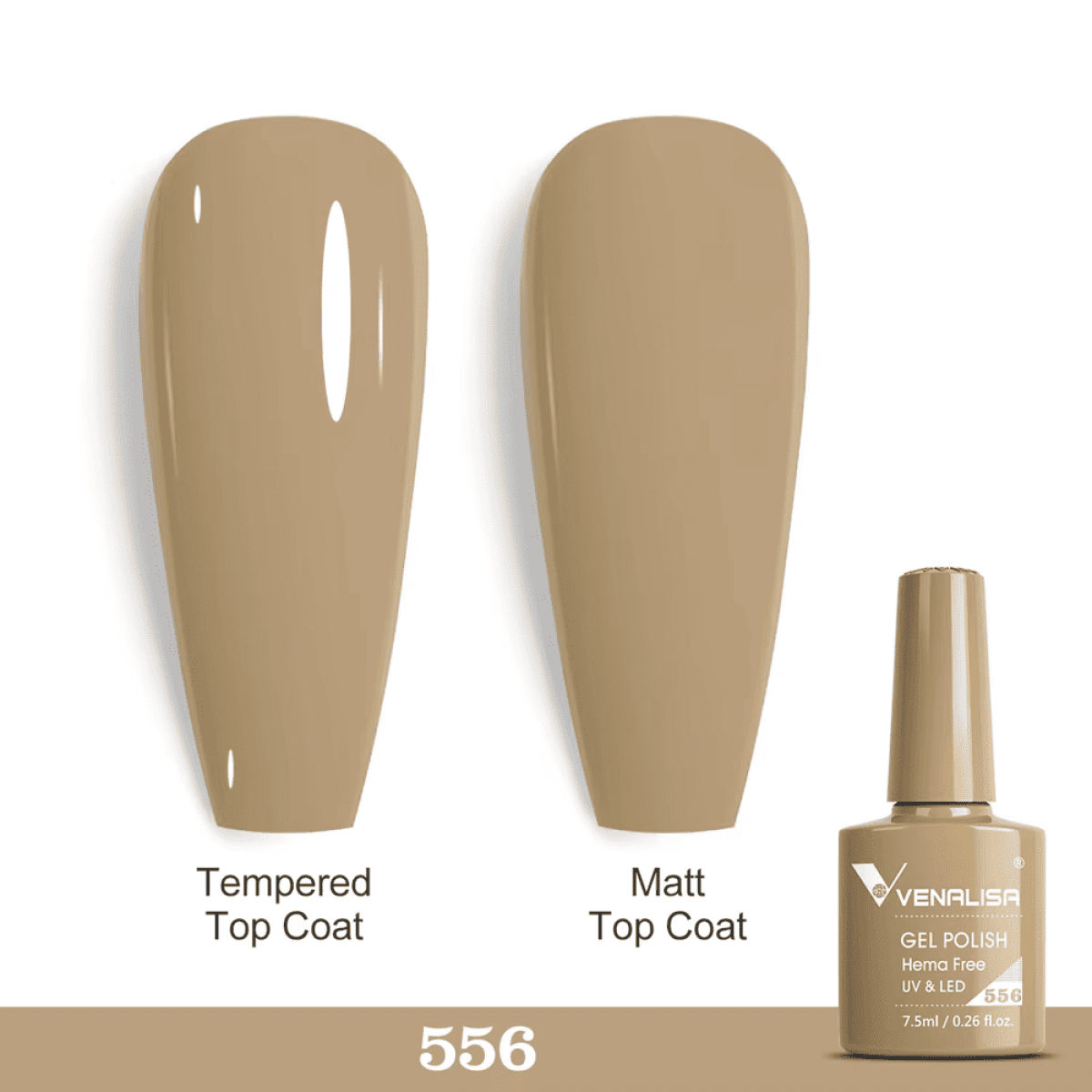 Ojă semipermanentă VIP5 HEMA & TPO FREE, N.556, 7.5 ml, Venalisa
