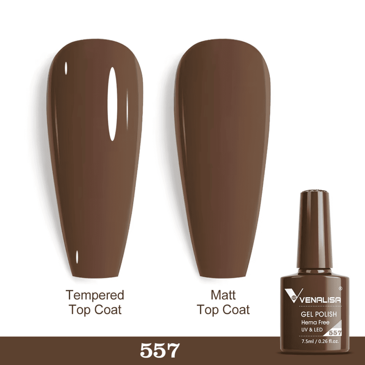 Ojă semipermanentă VIP5 HEMA & TPO FREE, N.557, 7.5 ml, Venalisa