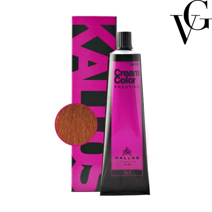 Vopsea de păr Prestige 6.4, Roșcat arămiu, 60 ml, Kallos