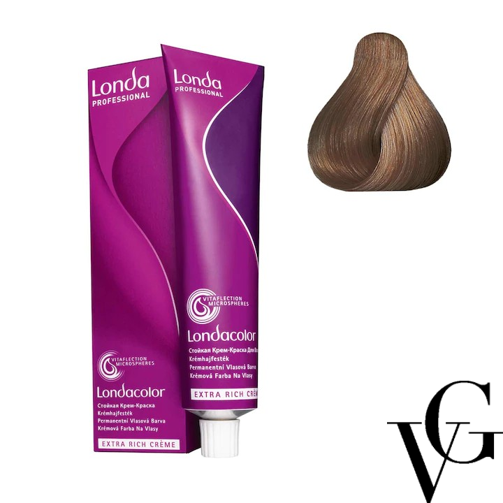 Vopsea de păr Extra Rich Permanent Color 7/03, Blond mediu natural auriu, 60 ml, Londa Professional