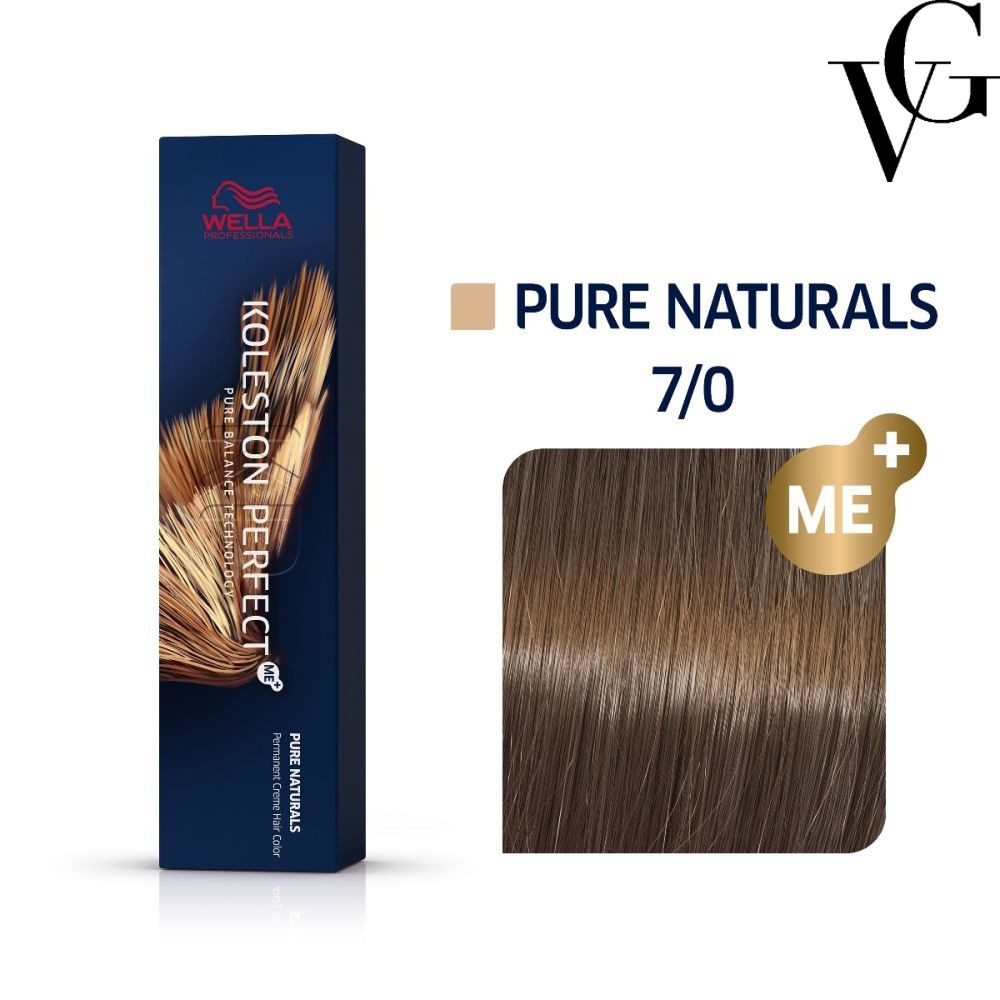 Vopsea de păr Koleston Perfect Me+ 7/0, Blond mediu natural, 60 ml, Wella Professionals