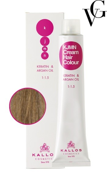 Vopsea de păr profesională 7.1, Blond mediu cu nuanță cenușie, 100 ml, Kallos