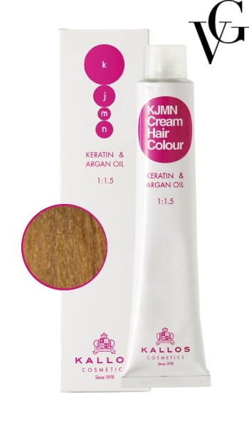 Vopsea de păr profesională 9.31, Blond foarte deschis cu nuanță de aur cenușiu, 100 ml, Kallos