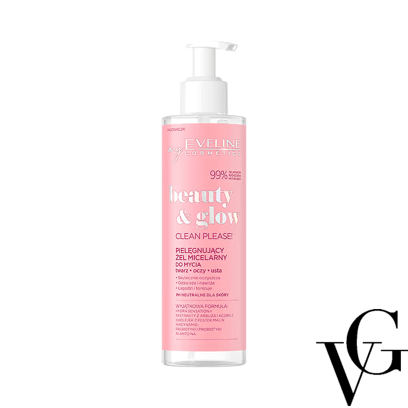 Gel micelar pentru curățarea feței Beauty & Glow, 200 ml, Eveline Cosmetics