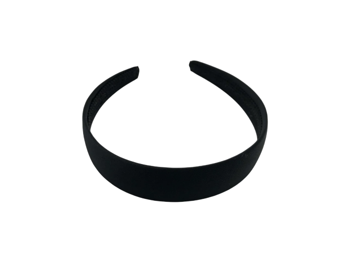 Coroniță de păr simplă, model lat, culoare negru