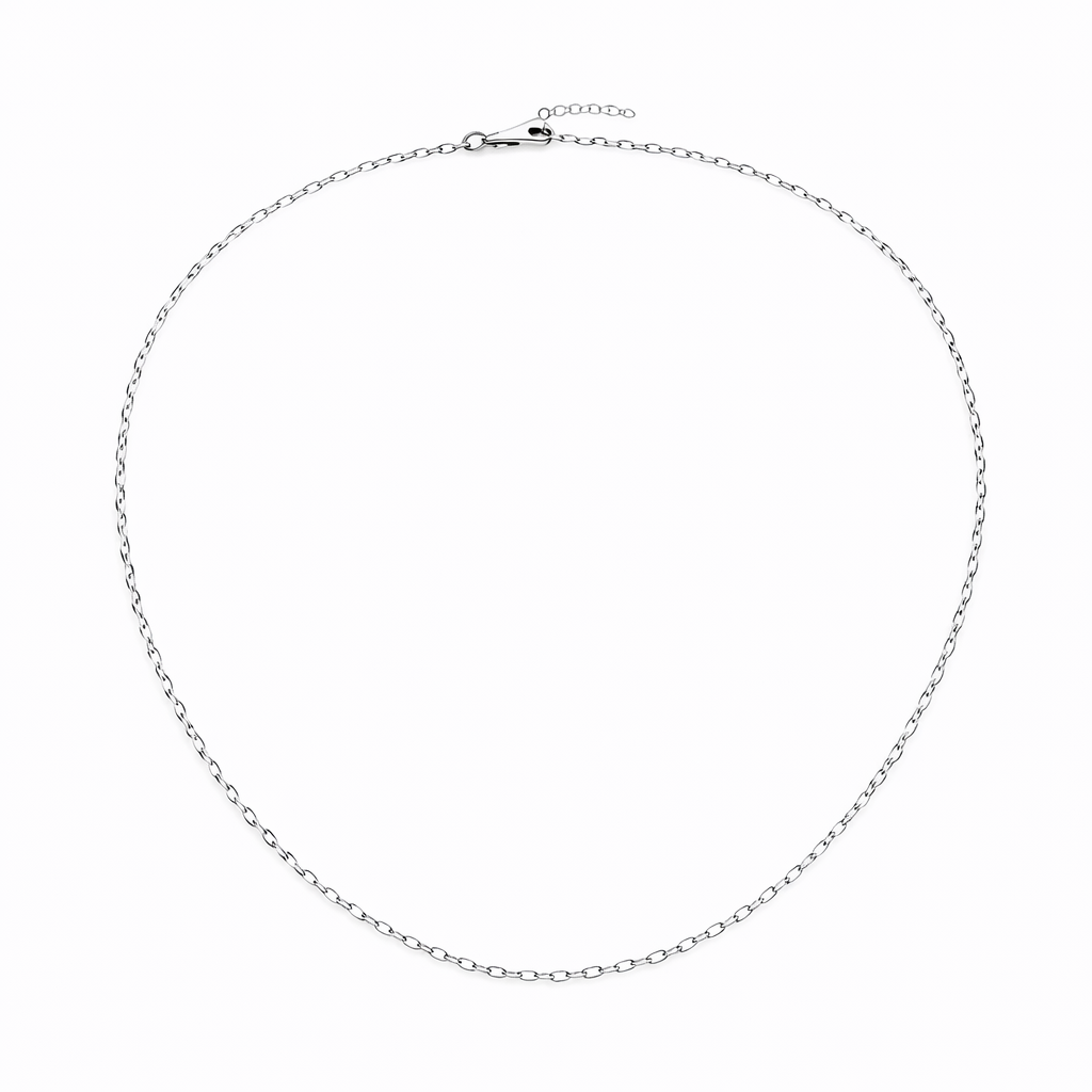 Colier din argint 925 „essential silver chain”, COD L601R, sistem de închidere reglabil, cu prelungire