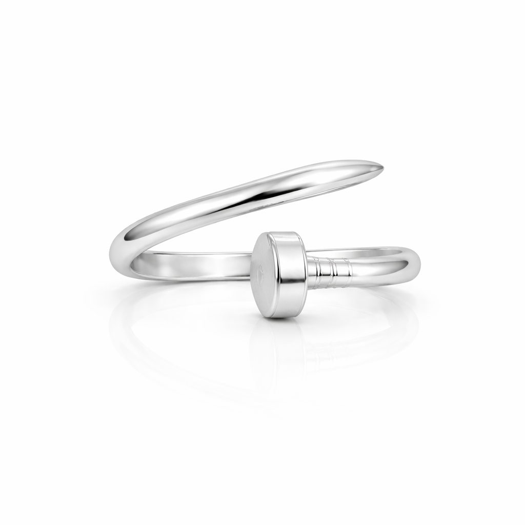 Inel din argint 925 „industrial chic nail”, COD I227, mărime 5
