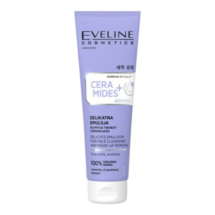 Emulsie delicata pentru curatarea si demachierea fetei Korean Rituals CERAMIDES+ Eveline ,140 ml