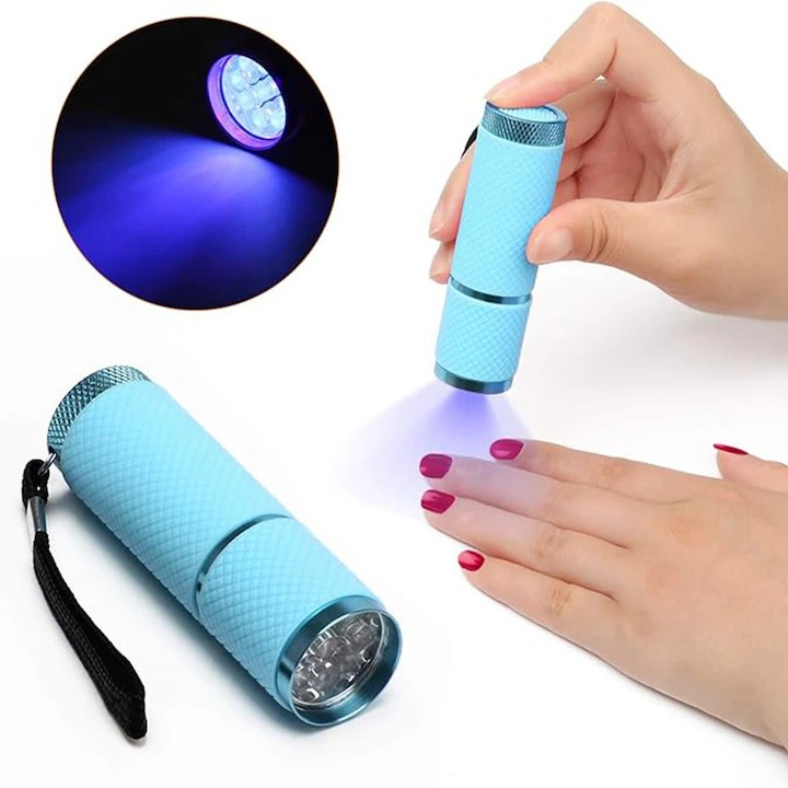 Lampă unghii UV/LED, stil lanternă, dimensiune redusă, culoare albastră, Sinbinta