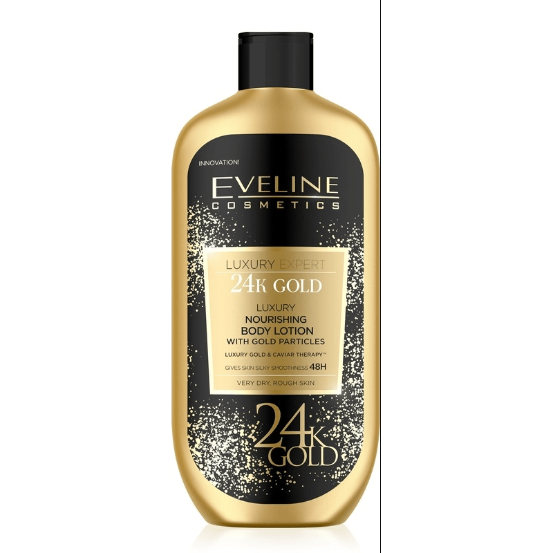 Loțiune de corp cu particule de aur 24K, 350 ml, Eveline Cosmetics