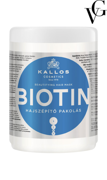 Mască de păr cu biotină, 1000 ml, Kallos