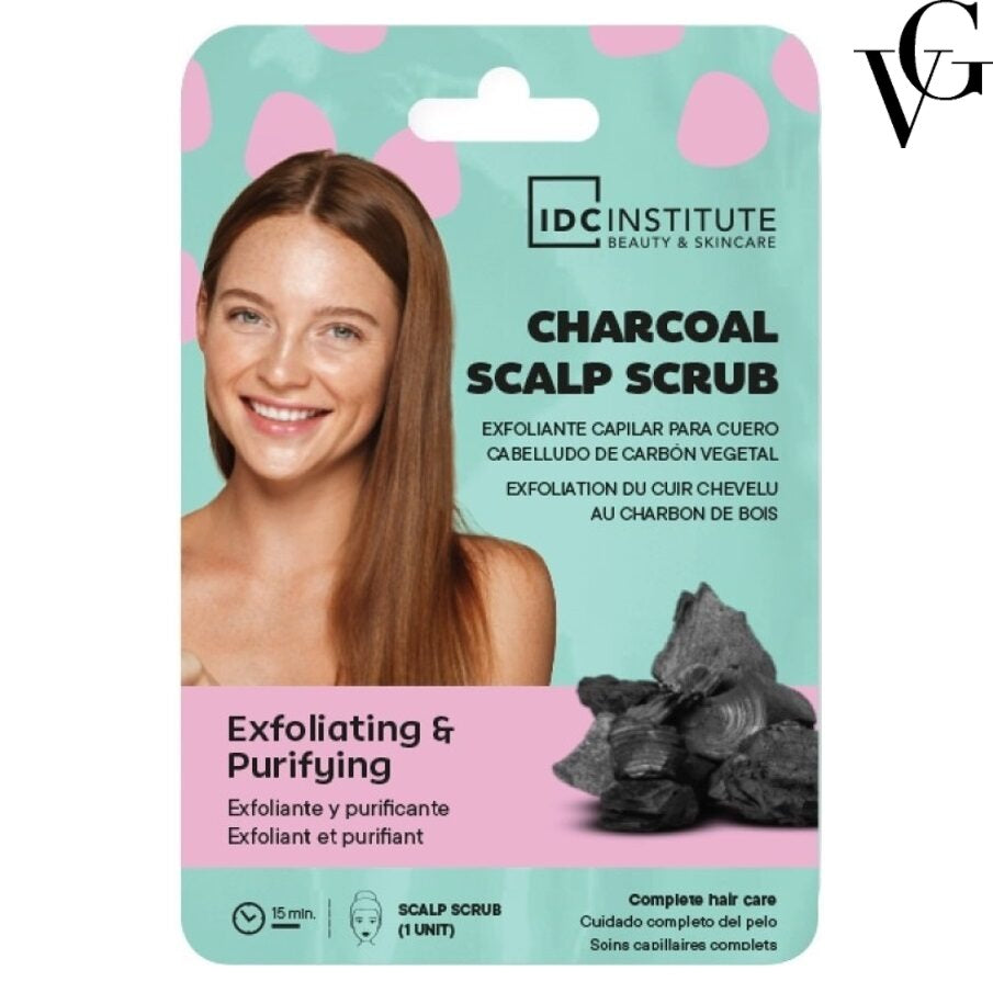 Mască de păr exfoliantă cu cărbune activ, 25 ml, IDC Institute