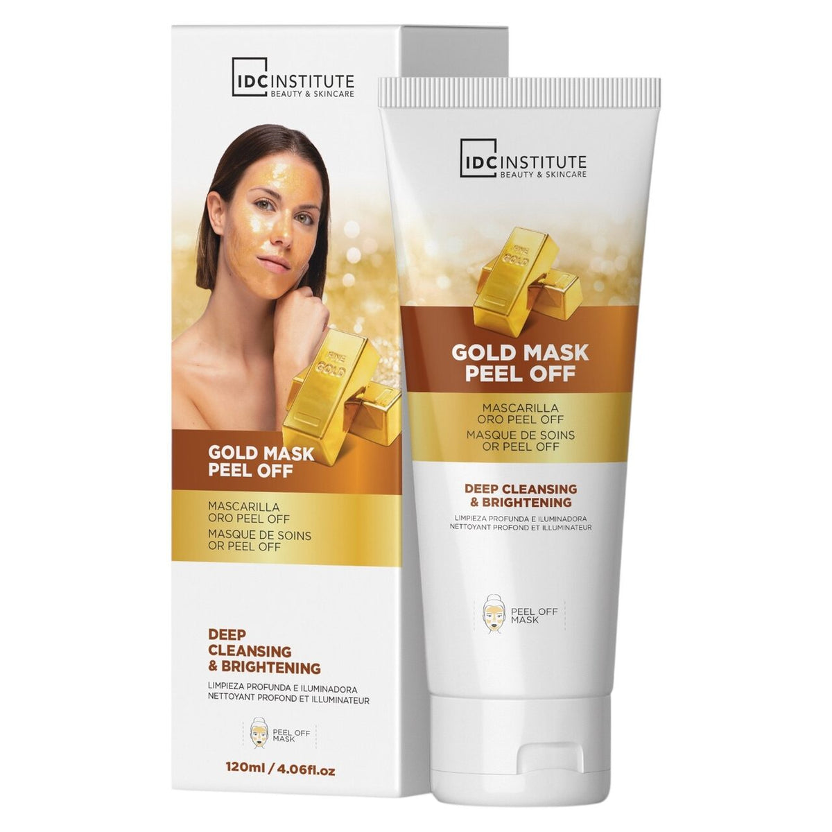 Mască facială peel-off anti-îmbătrânire Gold, 120 ml, IDC Institute