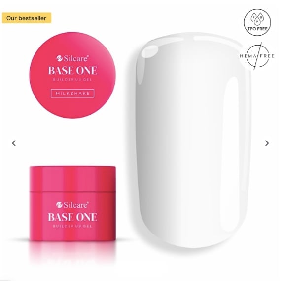 Gel de construcție UV Base One, Milkshake, 50 gr, Silcare