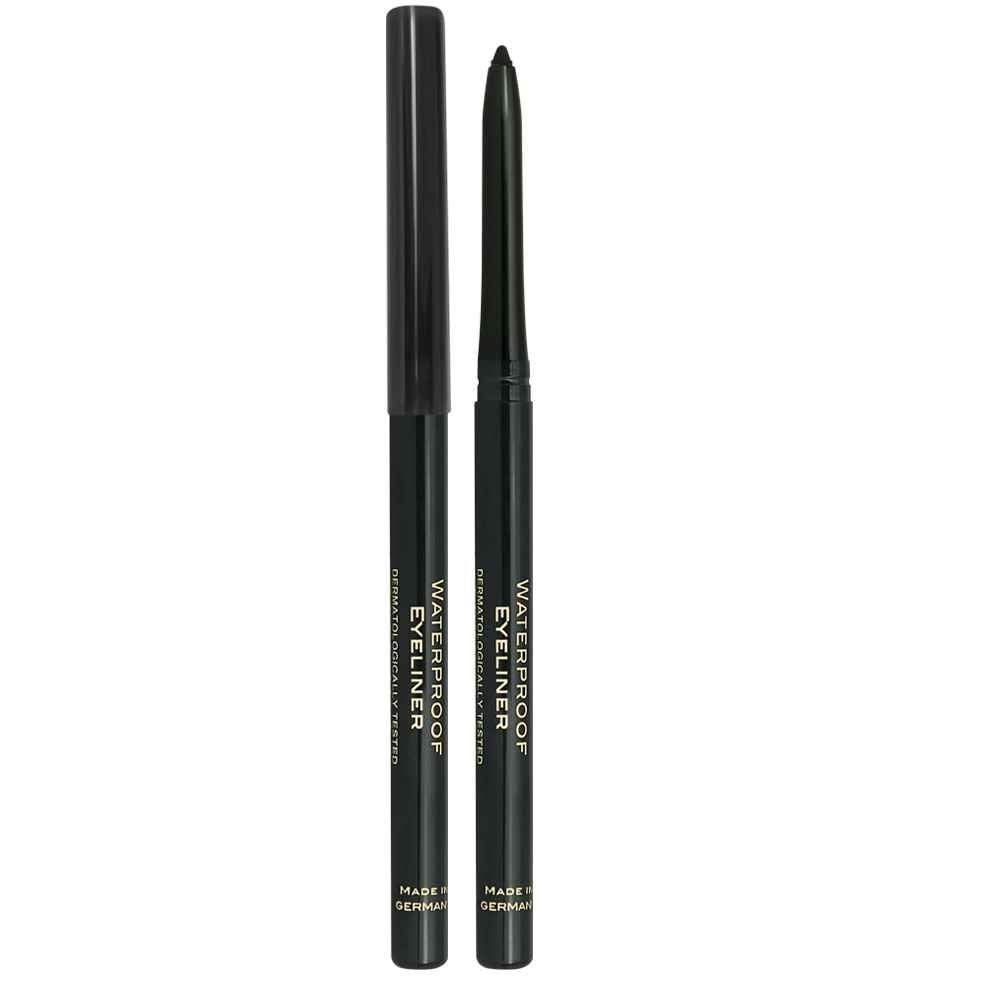 Creion de ochi retractabil Waterproof, culoare neagră, 0.2 gr, Golden Rose