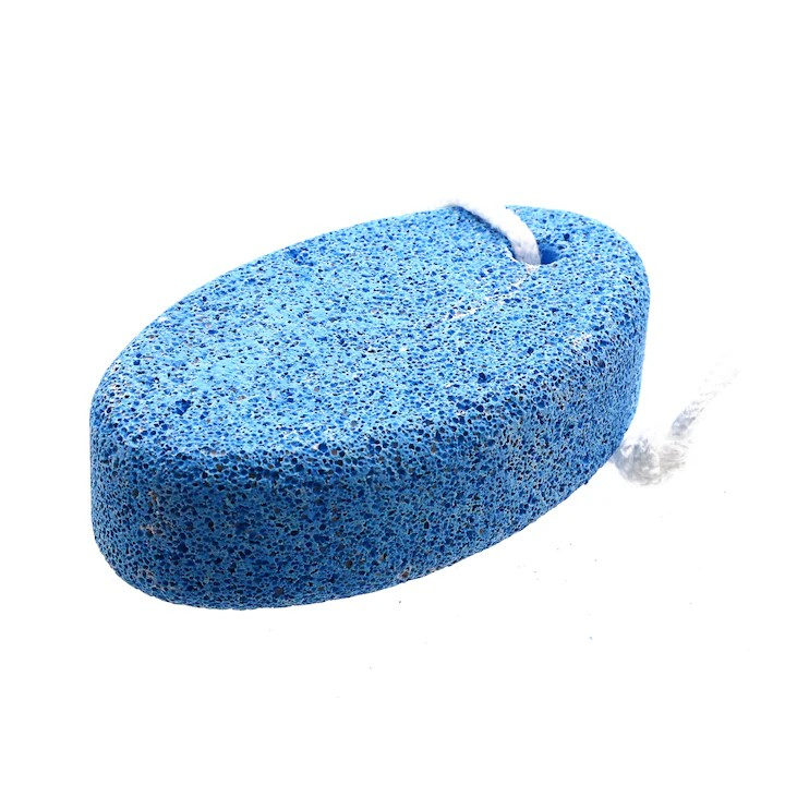 Piatră ponce pentru îngrijire călcâie, model oval, culoare bleu