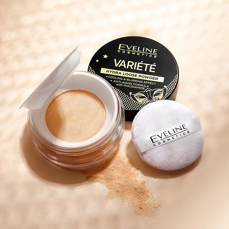 Pudră pulbere Variété Hydra Loose Cooling & Blurring Effect, 5 gr, Eveline Cosmetics