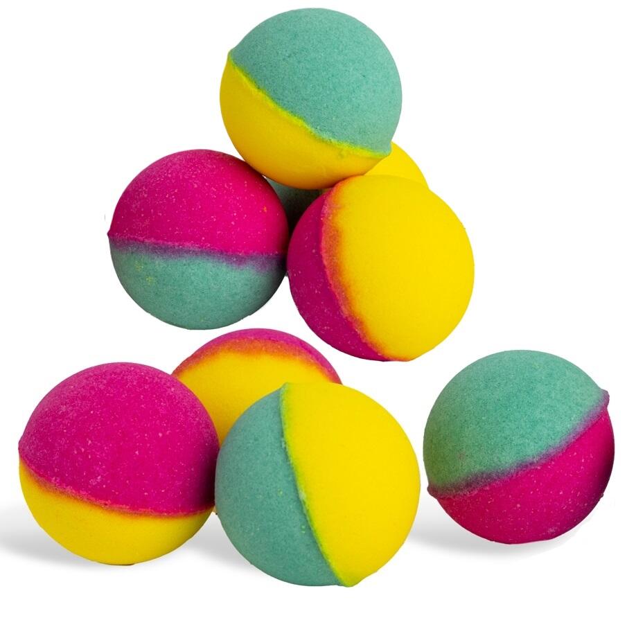 Set 8 bile efervescente de baie Rainbow, 8 x 15 gr, IDC Institute