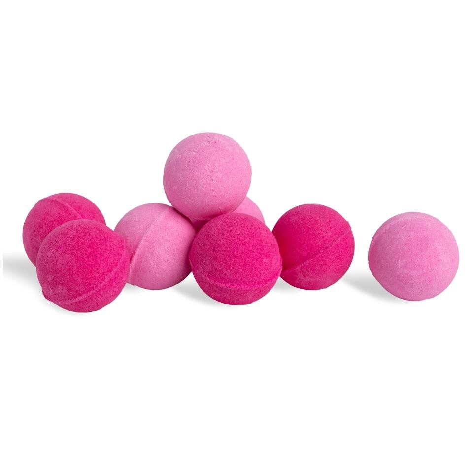 Set 8 bile efervescente de baie Crush, culoarea roz, 8 x 15 gr, Martinelia
