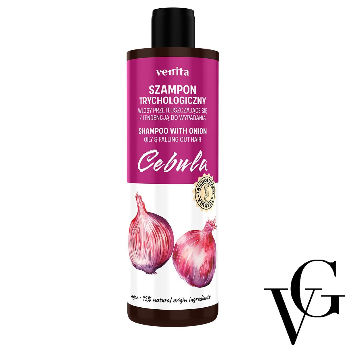 Șampon tricologic cu extract de ceapă pentru păr gras cu tendință de cădere, 300 ml, Venita