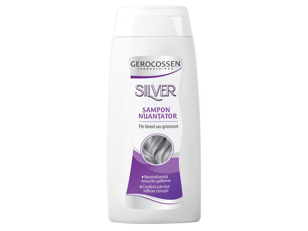 Șampon nuanțator pentru păr blond sau grizonant Silver Reflex, 275 ml, Gerocossen