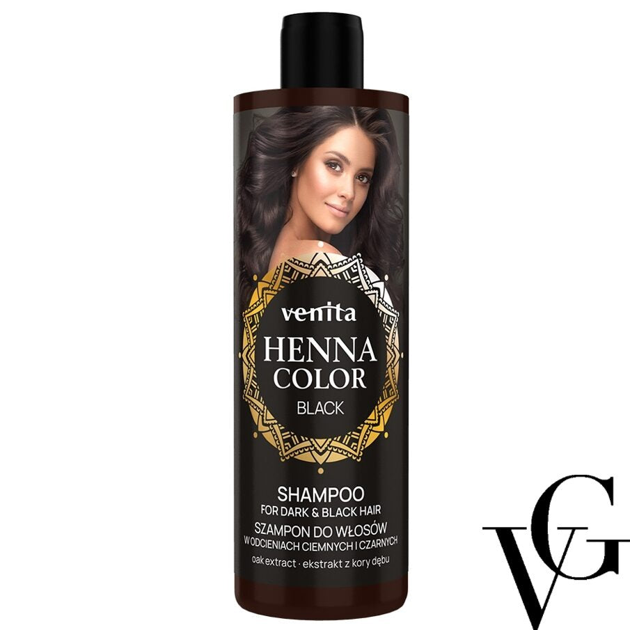 Șampon Henna Color Black pentru păr închis și negru, 300 ml, Venita