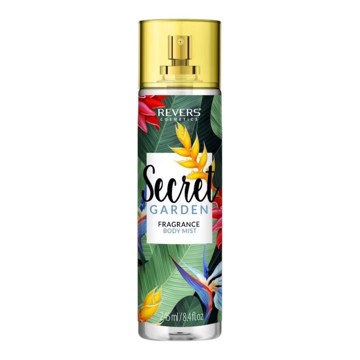 Spray de corp parfumat Secret garden, 245 ml, Revers Cosmetics