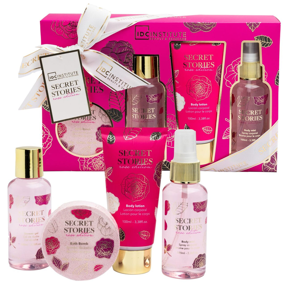 Set de îngrijire personală Secret Stories Rose Edition, IDC Institute