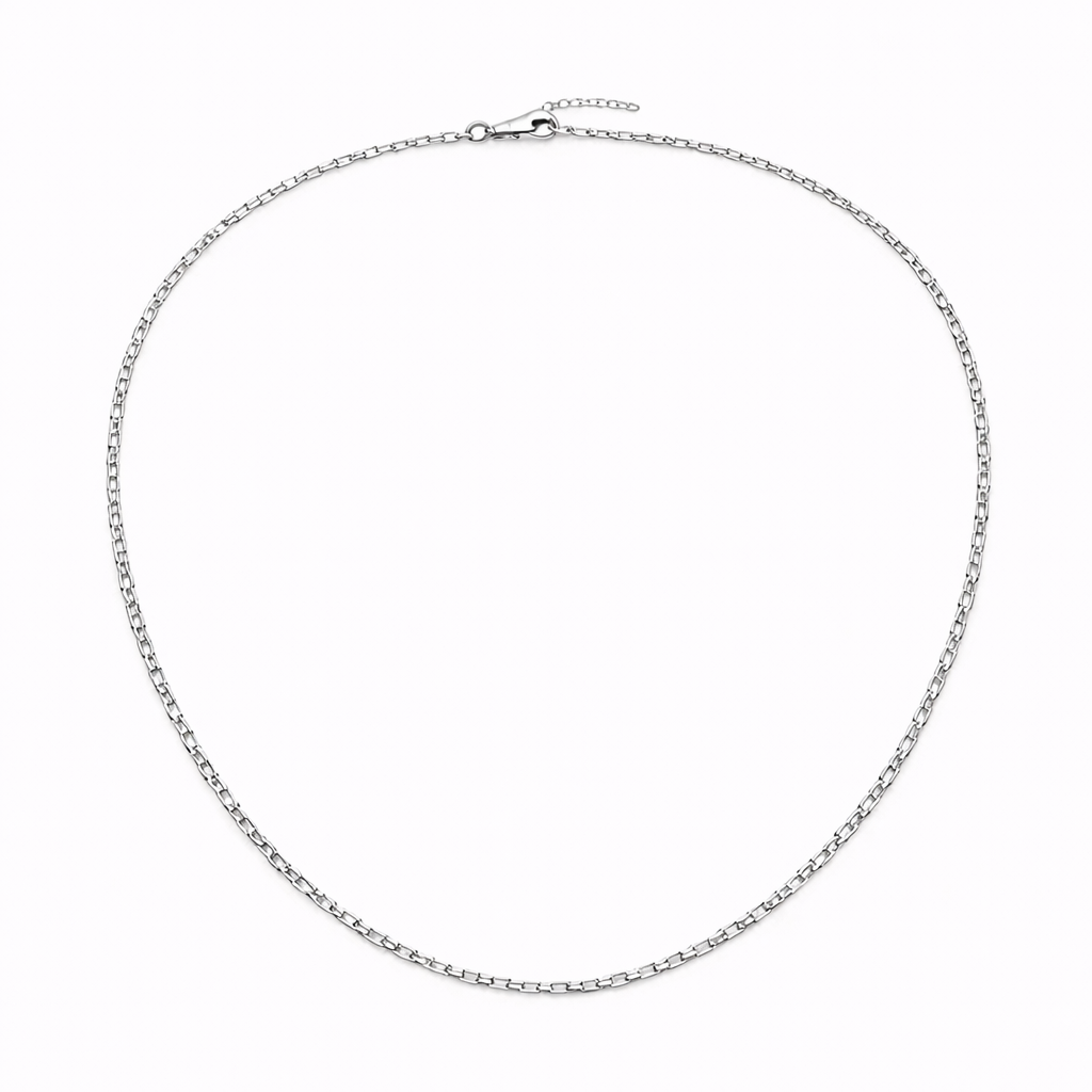 Colier din argint 925 „silver bold fluidness”, COD L286R, sistem de închidere reglabil, cu prelungire
