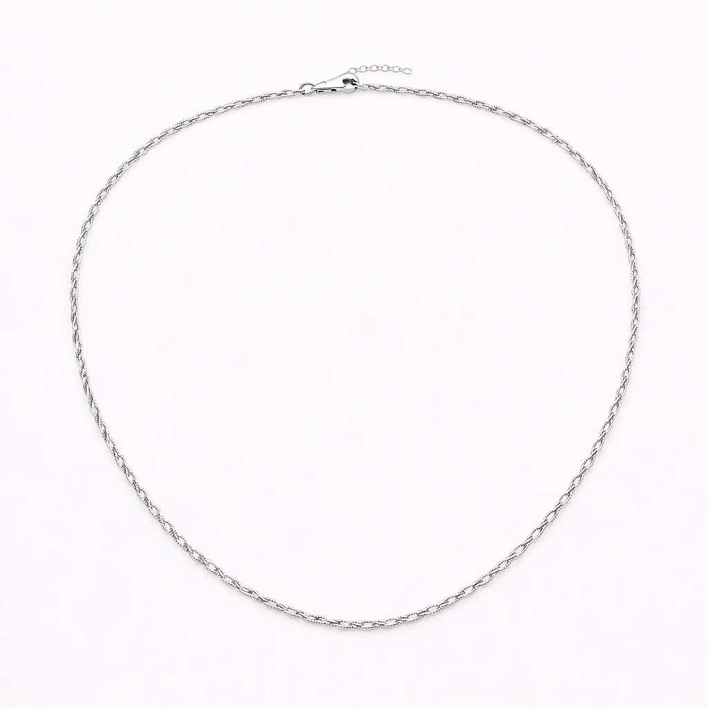 Colier din argint 925 „silver linear harmony”, sistem de închidere reglabil, cu prelungire
