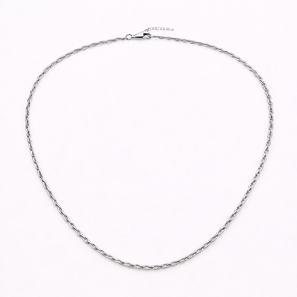 Colier din argint 925 „silver twist radiance”, sistem de închidere reglabil, cu prelungire
