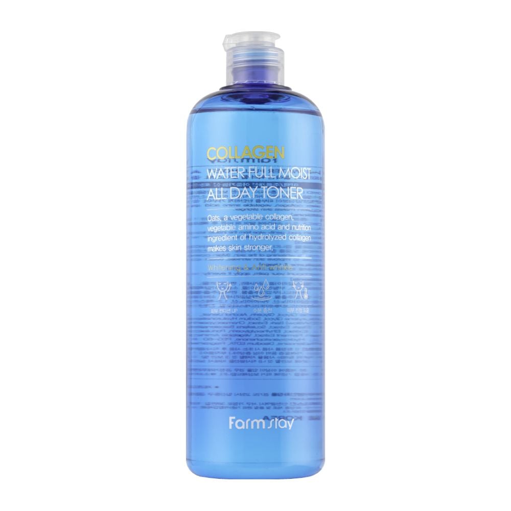 Toner pentru față anti-rid Collagen Water Full Moist All Day, 500 ml, Farmstay