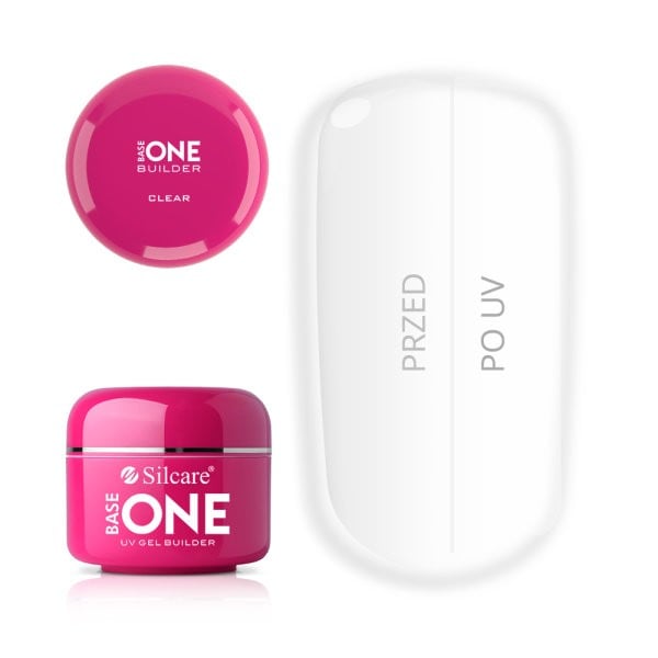 Gel de construcție UV Base One, Clear-Transparent, 15 gr, Silcare